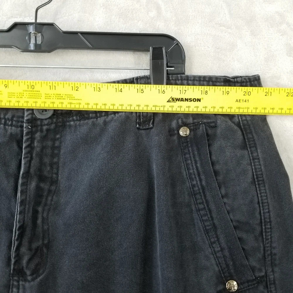 Vintage Nostic Cargo Shorts Men 40/41 Black Baggy‎ Cotton Hip Hop Street Skater
